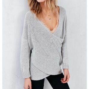 Kimchi Blue Wrap Sweater in Lavendar